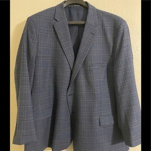 Pronto Uomo Blue Plaid Sport Coat 56 Regular